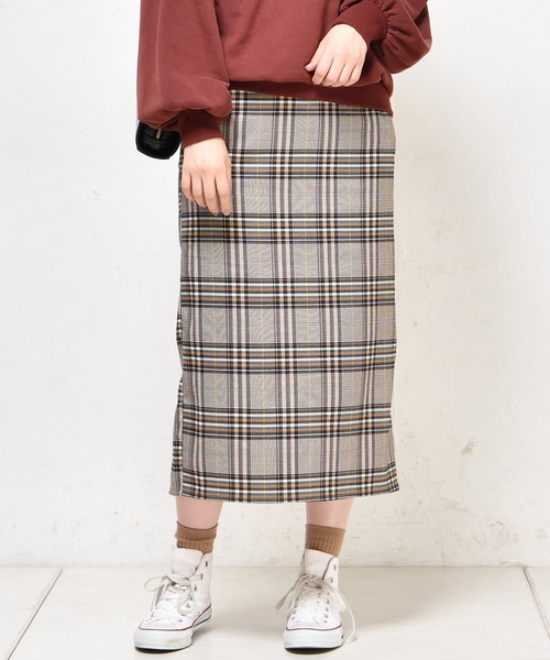 natural couture（ナチュラルクチュール）の「細ヒモ結びデザインナロースカート（スカート・レディース・ブラック/イエロー/ブラック系その他/ブラウン系その他・FREE）」の4枚目の写真