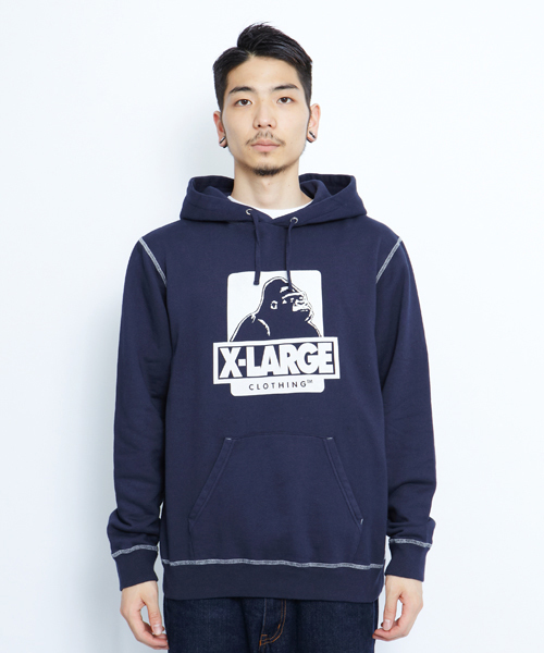 XLARGE(エクストララージ)の「OG PULLOVER HOODIE(パーカー・メンズ・ブラック/グレー/ブルー/ネイビー/イエロー/レッド/オレンジ・SMALL/MEDIUM/LARGE/X-LARGE)」の4枚目の写真