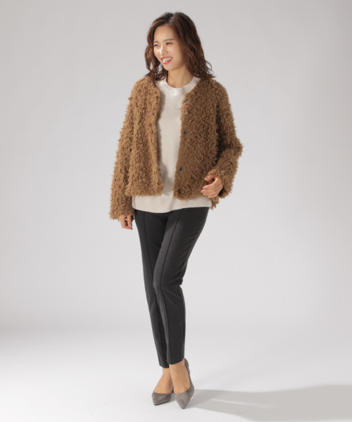 セール】ショートボアカーディガン（ブルゾン）｜BAYFLOW（ベイフロー