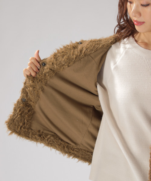 セール】ショートボアカーディガン（ブルゾン）｜BAYFLOW（ベイフロー