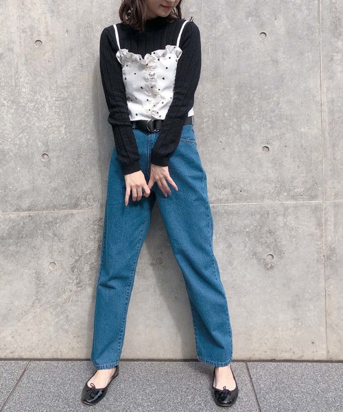 one after another NICE CLAUP(ワンアフターアナザーナイスクラップ)の「フリルビスチェ(キャミソール・レディース・オフホワイト/ホワイト系その他/ブラック/ブラック系その他・FREE)」の13枚目の写真