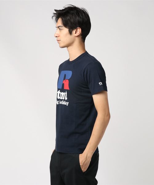 TMT(ティーエムティー)の「TMT×RUSSELL T【Rtmt】(Tシャツ/カットソー・メンズ・グリーン/ネイビー/グレー・SMALL/MEDIUM)」の4枚目の写真