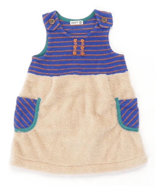 RAGMART（ラグマート）の「起毛ボーダージャンパースカート（ジャンパースカート・キッズ・ネイビー/グレー・100cm/110cm/120cm/130cm）」の9枚目の写真