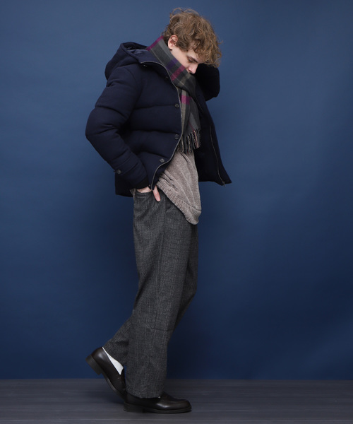 EMMA CLOTHES(エマクローズ)の「ウールブレンドフェザーダウンジャケット/フードダウン(ダウンジャケット/コート・メンズ・グレー/ネイビー/ブラック・M/L)」の20枚目の写真