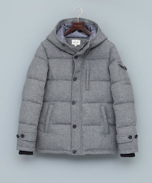 EMMA CLOTHES(エマクローズ)の「ウールブレンドフェザーダウンジャケット/フードダウン(ダウンジャケット/コート・メンズ・グレー/ネイビー/ブラック・M/L)」の7枚目の写真