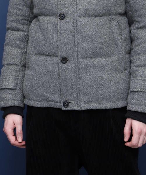EMMA CLOTHES(エマクローズ)の「ウールブレンドフェザーダウンジャケット/フードダウン(ダウンジャケット/コート・メンズ・グレー/ネイビー/ブラック・M/L)」の12枚目の写真