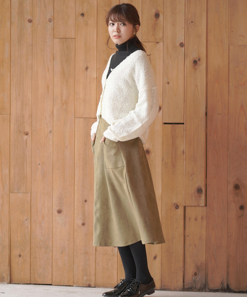 rps（アールピーエス）の「エコスウェードロングフレアースカート（スカート・レディース・ベージュ/マスタード/ピンクベージュ/ライトカーキ・M）」の5枚目の写真