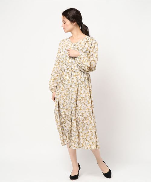 PAGEBOY（ページボーイ）の「フラワーロングワンピ（ワンピース・レディース・ホワイト/ブラック・FREE）」の10枚目の写真