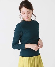 【HERCLOSET】配色メロークルーネックテレコカットソー