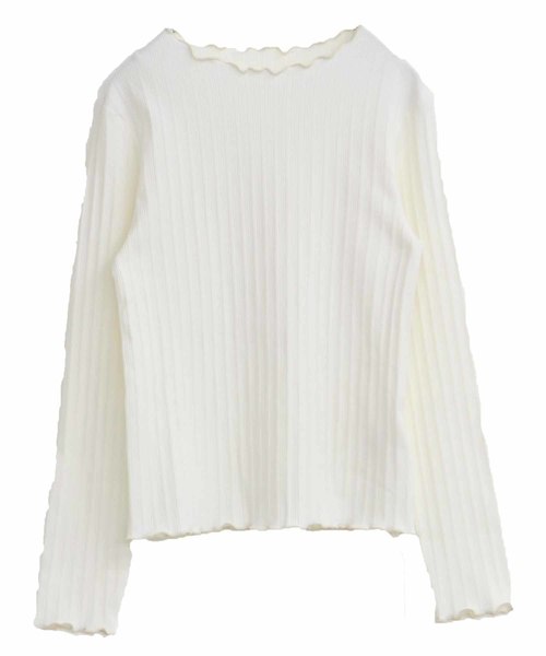 HER CLOSET(ハークローゼット)の「【HERCLOSET】配色メロークルーネックテレコカットソー(Tシャツ/カットソー・レディース・ホワイト/ブラック/ネイビー/グレー/ピンク/グリーン/マスタード/モカ・M)」の16枚目の写真