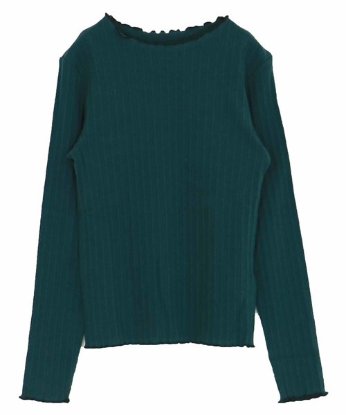 HER CLOSET(ハークローゼット)の「【HERCLOSET】配色メロークルーネックテレコカットソー(Tシャツ/カットソー・レディース・ホワイト/ブラック/ネイビー/グレー/ピンク/グリーン/マスタード/モカ・M)」の20枚目の写真