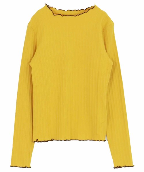 HER CLOSET(ハークローゼット)の「【HERCLOSET】配色メロークルーネックテレコカットソー(Tシャツ/カットソー・レディース・ホワイト/ブラック/ネイビー/グレー/ピンク/グリーン/マスタード/モカ・M)」の22枚目の写真
