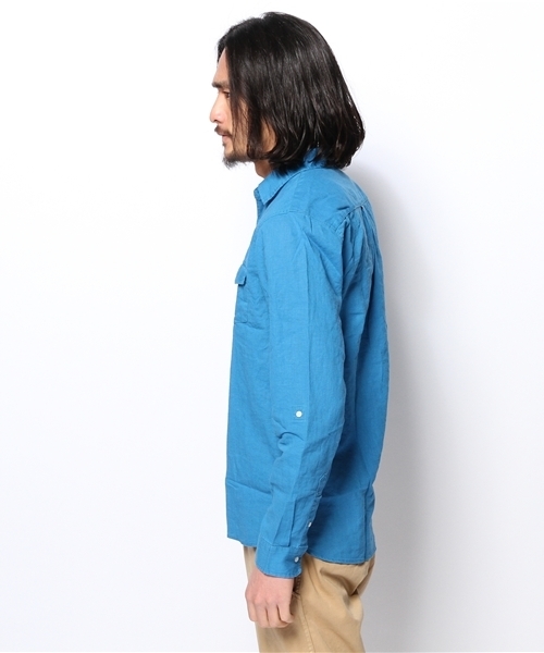 WEGO(ウィゴー)の「WEGO/リネンコットンシャツ(シャツ/ブラウス・メンズ・ホワイト/グリーン/ブルー/レッド系その他/ライトイエロー/ネイビー/ライム/ブラック・SMALL/MEDIUM/LARGE)」の10枚目の写真
