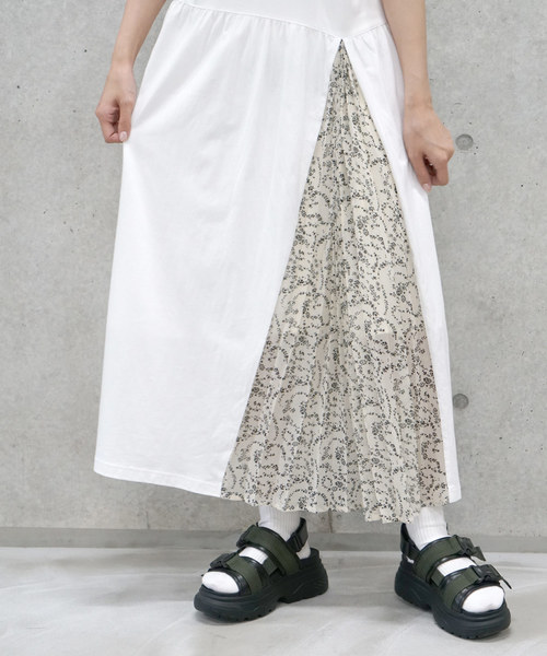 w closet（ダブルクローゼット）の「異素材切替プリーツワンピース（ワンピース・レディース・ホワイト/ブラック系その他2/ブラウン系その他4・FREE）」の19枚目の写真