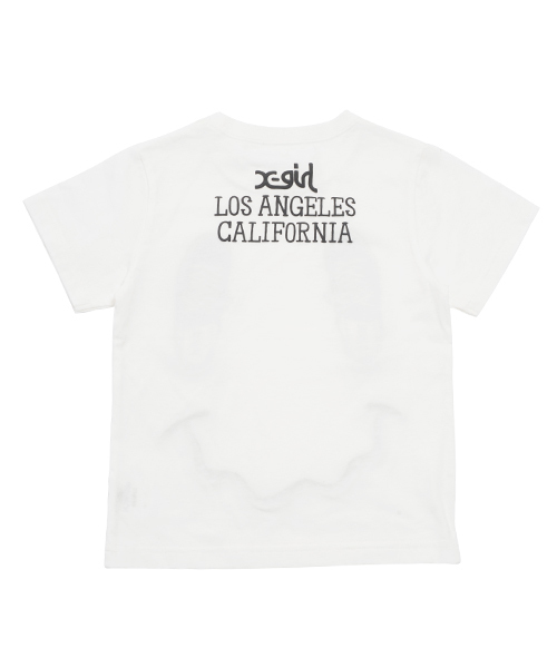 X-girl Stages(エックスガールステージス)の「SMILING SHOES S/S TEE(12M~3T)(Tシャツ/カットソー・キッズ・ホワイト/アッシュグレー/ネイビー・2T/12M/3T)」の5枚目の写真