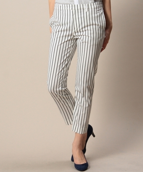 BEAUTY&YOUTH UNITED ARROWS（ビューティーアンドユースユナイテッドアローズ）の「BYTF マリンストライプ9分丈パンツ　◆（その他パンツ・レディース・ホワイト/オフホワイト・MEDIUM/SMALL/LARGE）」の14枚目の写真