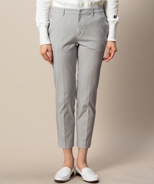 BEAUTY&YOUTH UNITED ARROWS（ビューティーアンドユースユナイテッドアローズ）の「BYTF マリンストライプ9分丈パンツ　◆（その他パンツ・レディース・ホワイト/オフホワイト・MEDIUM/SMALL/LARGE）」の3枚目の写真