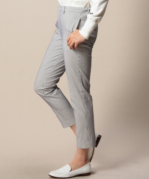 BEAUTY&YOUTH UNITED ARROWS（ビューティーアンドユースユナイテッドアローズ）の「BYTF マリンストライプ9分丈パンツ　◆（その他パンツ・レディース・ホワイト/オフホワイト・MEDIUM/SMALL/LARGE）」の4枚目の写真