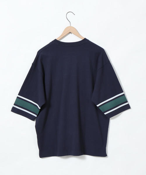 coen（コーエン）の「USAコットンハーフスリーブフットボールTシャツ（Tシャツ/カットソー・メンズ・ネイビー/ダークグリーン/ホワイト・LARGE/MEDIUM/X-LARGE/SMALL）」の4枚目の写真