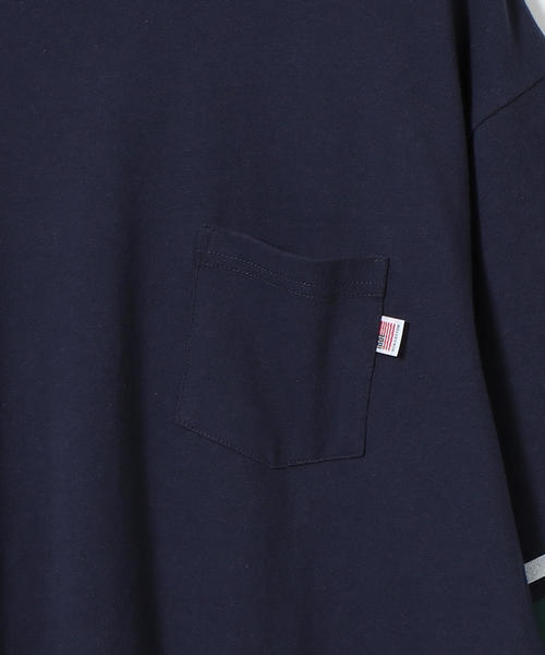 coen（コーエン）の「USAコットンハーフスリーブフットボールTシャツ（Tシャツ/カットソー・メンズ・ネイビー/ダークグリーン/ホワイト・LARGE/MEDIUM/X-LARGE/SMALL）」の7枚目の写真