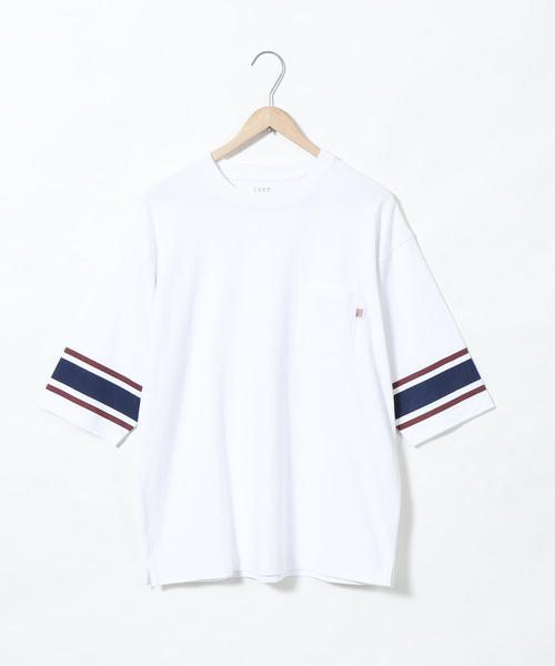 coen（コーエン）の「USAコットンハーフスリーブフットボールTシャツ（Tシャツ/カットソー・メンズ・ネイビー/ダークグリーン/ホワイト・LARGE/MEDIUM/X-LARGE/SMALL）」の20枚目の写真
