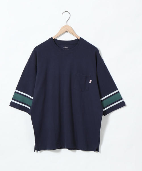 coen（コーエン）の「USAコットンハーフスリーブフットボールTシャツ（Tシャツ/カットソー・メンズ・ネイビー/ダークグリーン/ホワイト・LARGE/MEDIUM/X-LARGE/SMALL）」の22枚目の写真