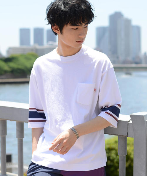 coen（コーエン）の「USAコットンハーフスリーブフットボールTシャツ（Tシャツ/カットソー・メンズ・ネイビー/ダークグリーン/ホワイト・LARGE/MEDIUM/X-LARGE/SMALL）」の14枚目の写真