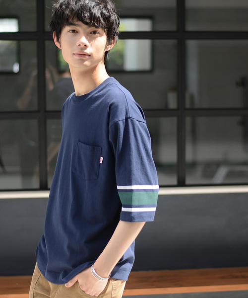 coen（コーエン）の「USAコットンハーフスリーブフットボールTシャツ（Tシャツ/カットソー・メンズ・ネイビー/ダークグリーン/ホワイト・LARGE/MEDIUM/X-LARGE/SMALL）」の11枚目の写真