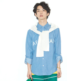 WEGO | WEGO/ロゴ抜染デニムシャツ(シャツ/ブラウス)