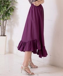 KOBE LETTUCE | 裾切替えロング丈ティアードフレアスカート(スカート)