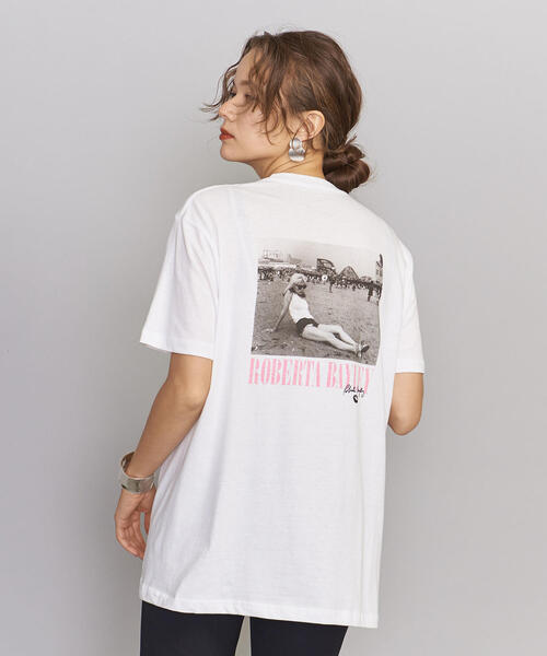 BEAUTY&YOUTH UNITED ARROWS(ビューティーアンドユースユナイテッドアローズ)の「【別注】<ROBERTA BAYLEY>ショートスリーブTシャツ 3◆(Tシャツ/カットソー・レディース・その他2/その他1/ブラック・FREE)」の1枚目の写真