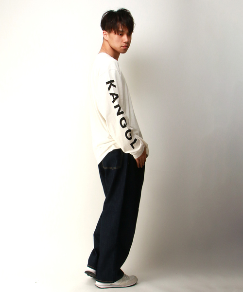 KANGOL(カンゴール)の「【別注】KANGOL カンゴール 袖プリントロンT(Tシャツ/カットソー・メンズ・ホワイト/ブラック/ベージュ・M/L)」の11枚目の写真