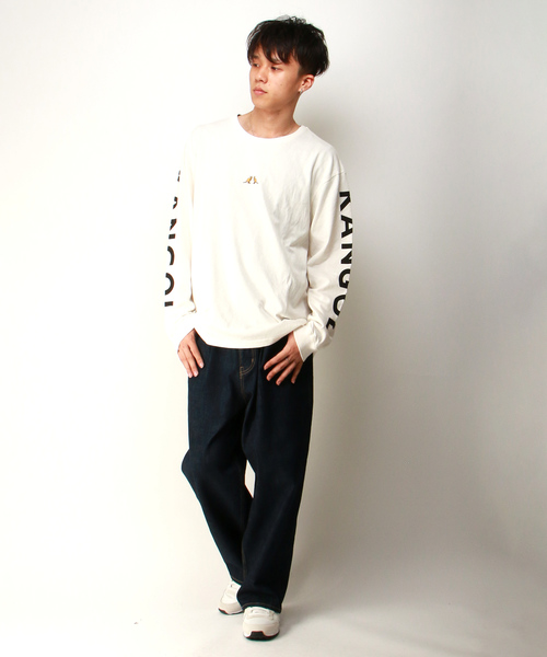 KANGOL(カンゴール)の「【別注】KANGOL カンゴール 袖プリントロンT(Tシャツ/カットソー・メンズ・ホワイト/ブラック/ベージュ・M/L)」の10枚目の写真