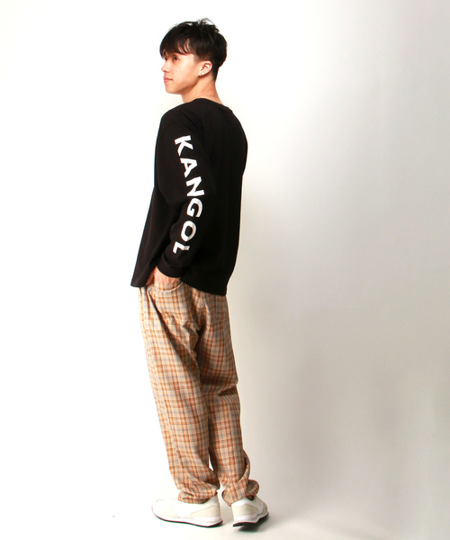 KANGOL(カンゴール)の「【別注】KANGOL カンゴール 袖プリントロンT(Tシャツ/カットソー・メンズ・ホワイト/ブラック/ベージュ・M/L)」の9枚目の写真