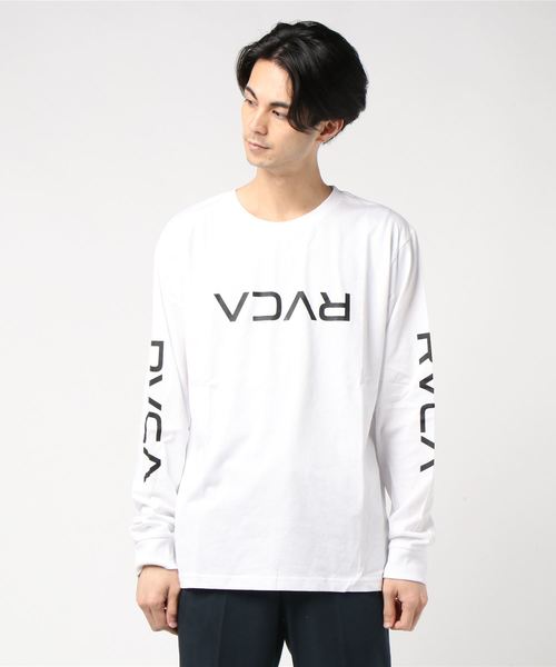 RVCA（ルーカ）の「RVCA/ルーカ AJ042-054 ロンT（Tシャツ/カットソー・メンズ・ホワイト/ブラック/グリーン・S/M/L）」の2枚目の写真