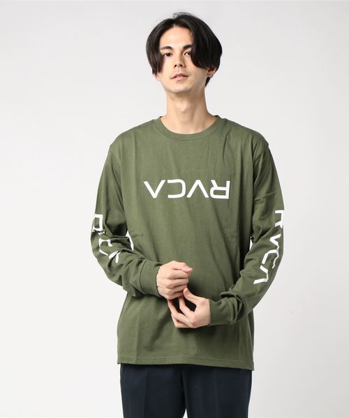 RVCA（ルーカ）の「RVCA/ルーカ AJ042-054 ロンT（Tシャツ/カットソー・メンズ・ホワイト/ブラック/グリーン・S/M/L）」の3枚目の写真