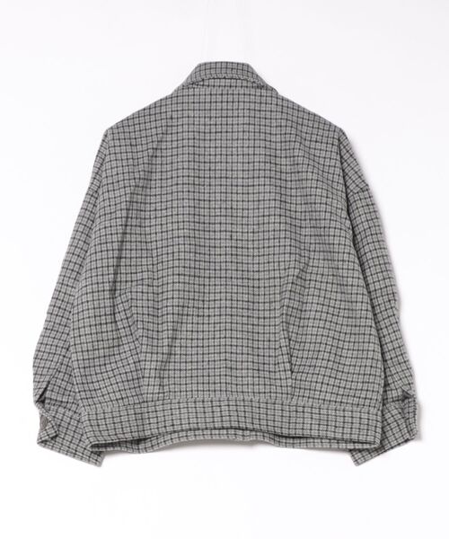 STYLEBLOCK（スタイルブロック）の「先染めガンクラブチェックジャケット（ミリタリージャケット・レディース・キャメル/ブラウン/ブラック・M）」の4枚目の写真