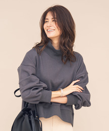 Aunt Marie's | AUNT MARIE'S サイドスリットハイネック裏毛スウェット(Tシャツ/カットソー)