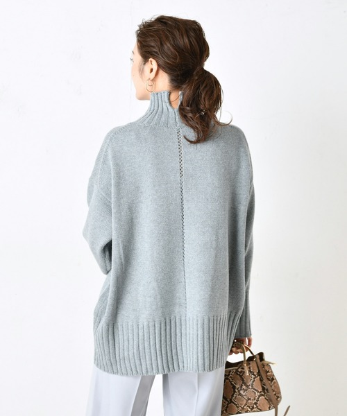 DouDou(ドゥドゥ)の「BIGタートル(ニット/セーター・レディース・ホワイト/ブルー/ブラウン・FREE)」の13枚目の写真