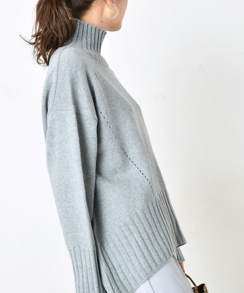 DouDou(ドゥドゥ)の「BIGタートル(ニット/セーター・レディース・ホワイト/ブルー/ブラウン・FREE)」の17枚目の写真