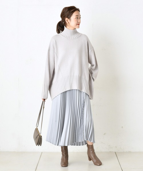 DouDou(ドゥドゥ)の「BIGタートル(ニット/セーター・レディース・ホワイト/ブルー/ブラウン・FREE)」の22枚目の写真