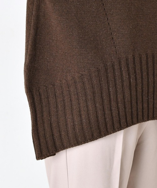 DouDou(ドゥドゥ)の「BIGタートル(ニット/セーター・レディース・ホワイト/ブルー/ブラウン・FREE)」の4枚目の写真