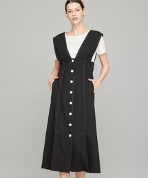 STUDIOUS | 【STUDIOUS】ステッチロング ジャンパースカート(ワンピース)