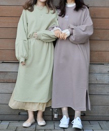 PairPair | 裏起毛カップケーキ刺繍マキシワンピース(ワンピース)