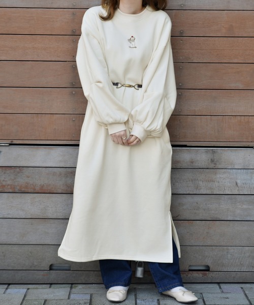 PairPair（ペアペア）の「カップケーキ刺繍マキシワンピース（ワンピース・レディース・ライトグリーン/アイボリー/モカ/ラベンダー・FREE）」の20枚目の写真