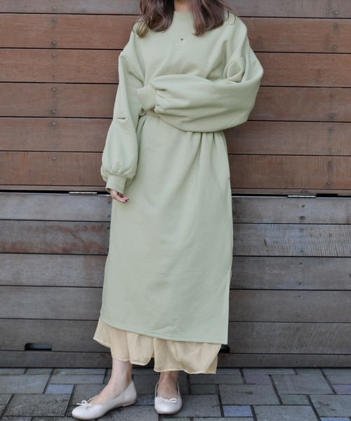 PairPair（ペアペア）の「カップケーキ刺繍マキシワンピース（ワンピース・レディース・ライトグリーン/アイボリー/モカ/ラベンダー・FREE）」の11枚目の写真