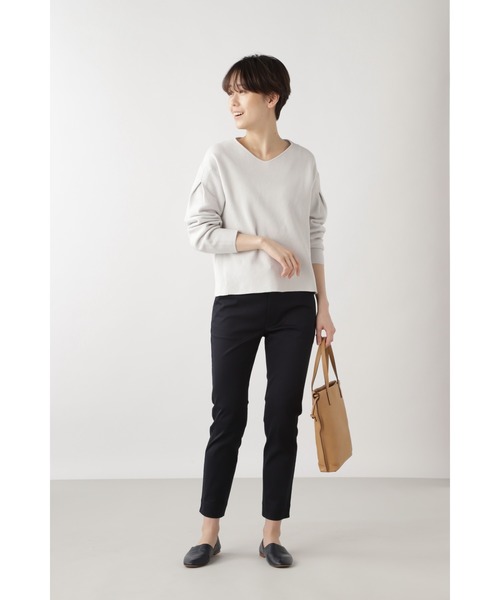 human woman(ヒューマンウーマン)の「◆サテンストレッチパンツ(その他パンツ・レディース・ダークベージュ/ネイビー/ブルー/グレー・X-SMALL/SMALL/LARGE/X-LARGE/MEDIUM)」の13枚目の写真