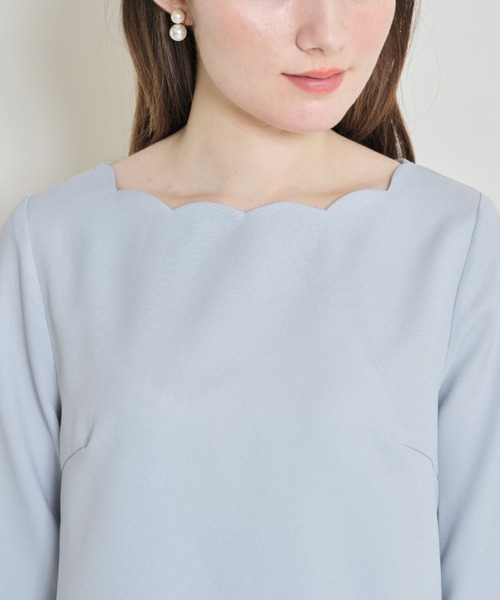 tocco closet（トッコ　クローゼット）の「【ZOZO限定】レース付き袖口フレアスカラネックブラウス（シャツ/ブラウス・レディース・ブルー系その他/ラベンダー/オフホワイト/ピンク/ブラック・M）」の21枚目の写真
