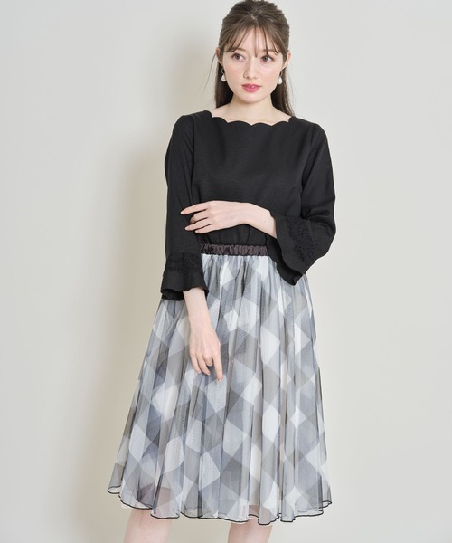 tocco closet（トッコ　クローゼット）の「【ZOZO限定】レース付き袖口フレアスカラネックブラウス（シャツ/ブラウス・レディース・ブルー系その他/ラベンダー/オフホワイト/ピンク/ブラック・M）」の12枚目の写真