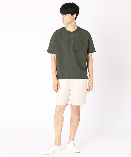 COMME CA ISM(コムサイズム)の「★雑誌掲載商品★ 布帛 Tシャツ(Tシャツ/カットソー・メンズ・ネイビー/ブラウン/グレー/カーキ・MEDIUM/LARGE/X-LARGE)」の7枚目の写真